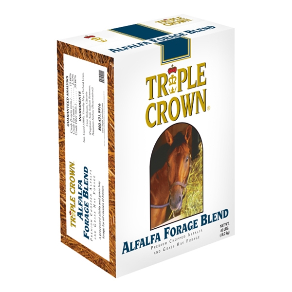 Triple Crown Alfalfa Forage Blend for Horses Chopped 40 lb
