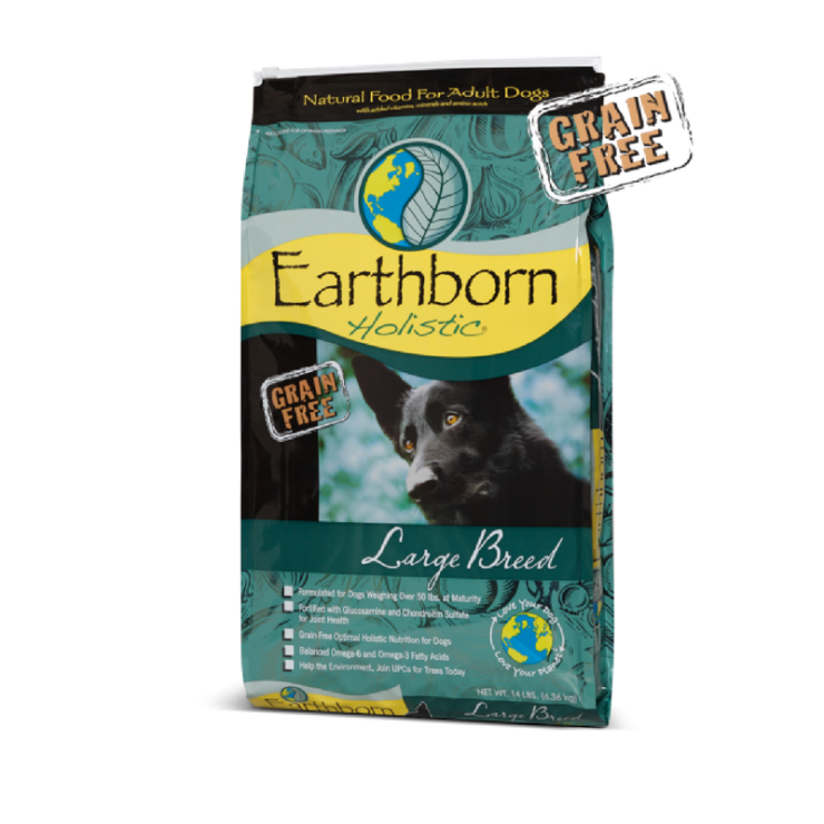Earthborn Large Breed dry dog food.