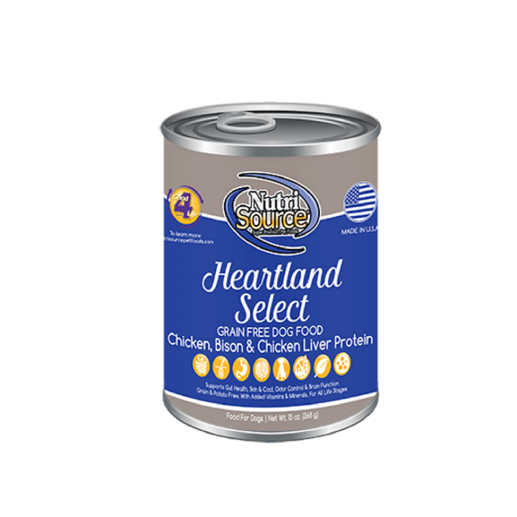 NutriSource Heartland Select Grain Free Canned Dog Food