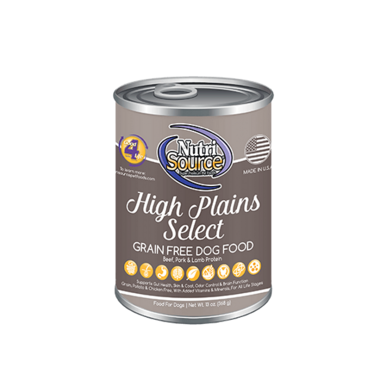 NutriSource High Plains Select Grain Free Canned Dog Food