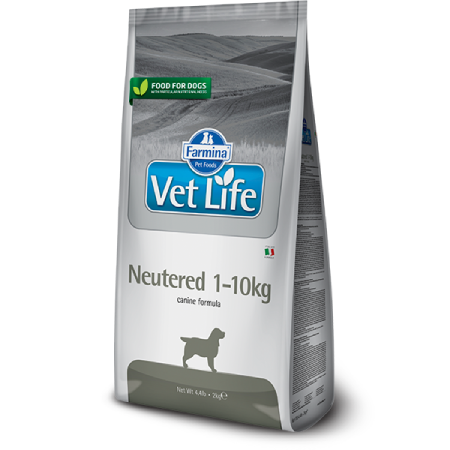 Farmina Vet Life Neutered 1-10kg dry dog food.