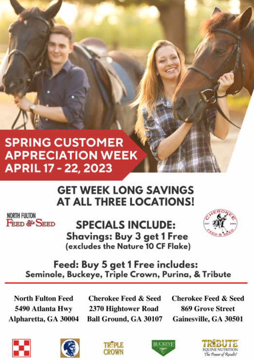 North Fulton Feed Customer Appreciation week savings 2023