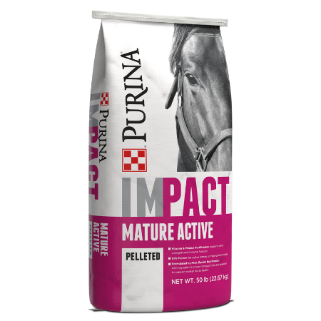 Impact Mature Active Pelleted Horse Feed 50-lb