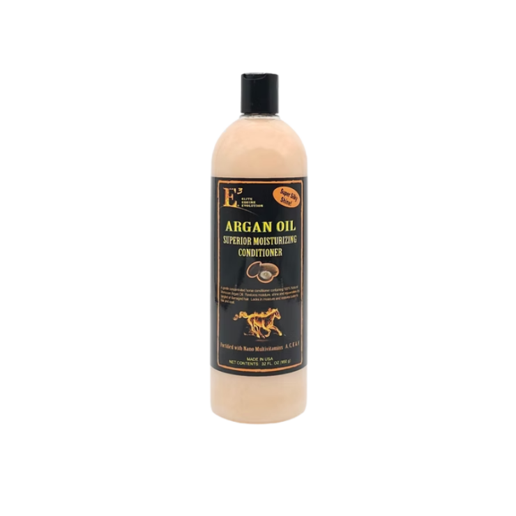 bottle of E3 Argan Oil Conditioner with Vitamins A, C, E and F