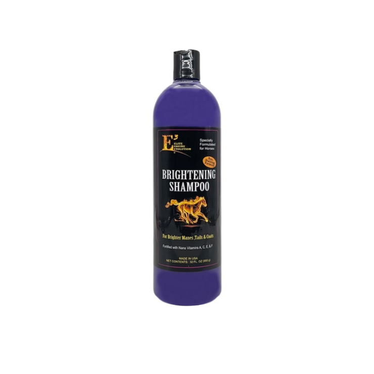 bottle of E3 Brightening Shampoo for Horses