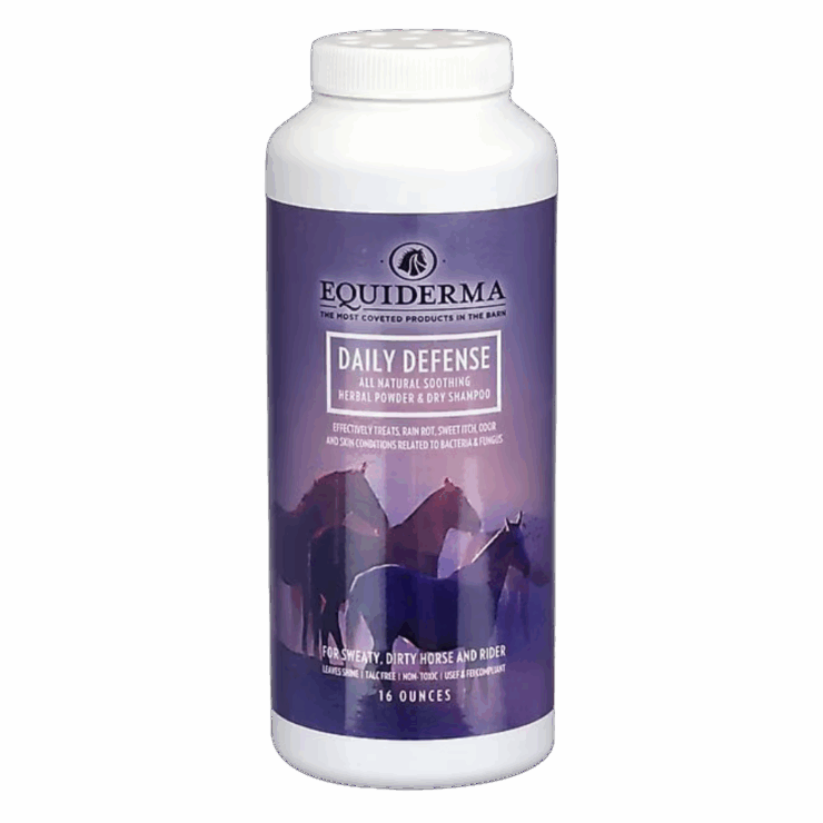 Equiderma Daily Defense Horse Dry Shampoo. 16-oz bottle.