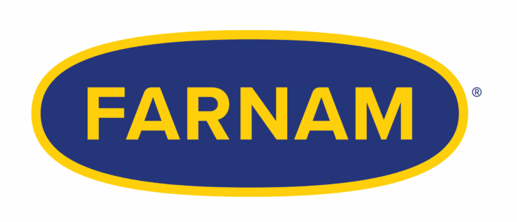 Farnam yellow and blue logo.