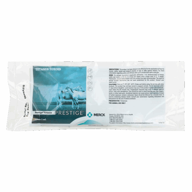 PRESTIGE® TETANUS is for the vaccination of healthy horses