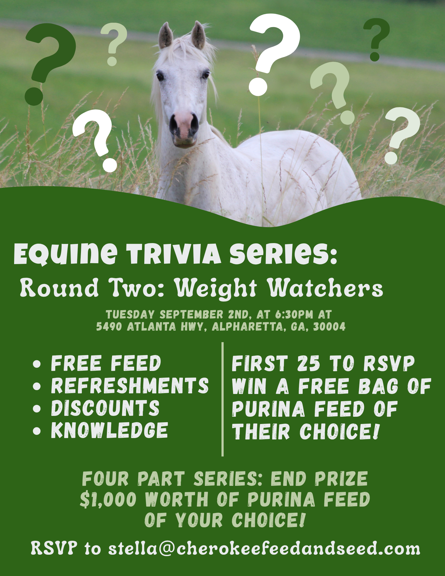 Equine Trivia Series: Round 2 at North Fulton Feed