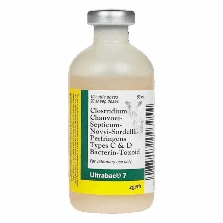 Ultrabac 7 Cattle and Sheep Vaccine. 10 dose.