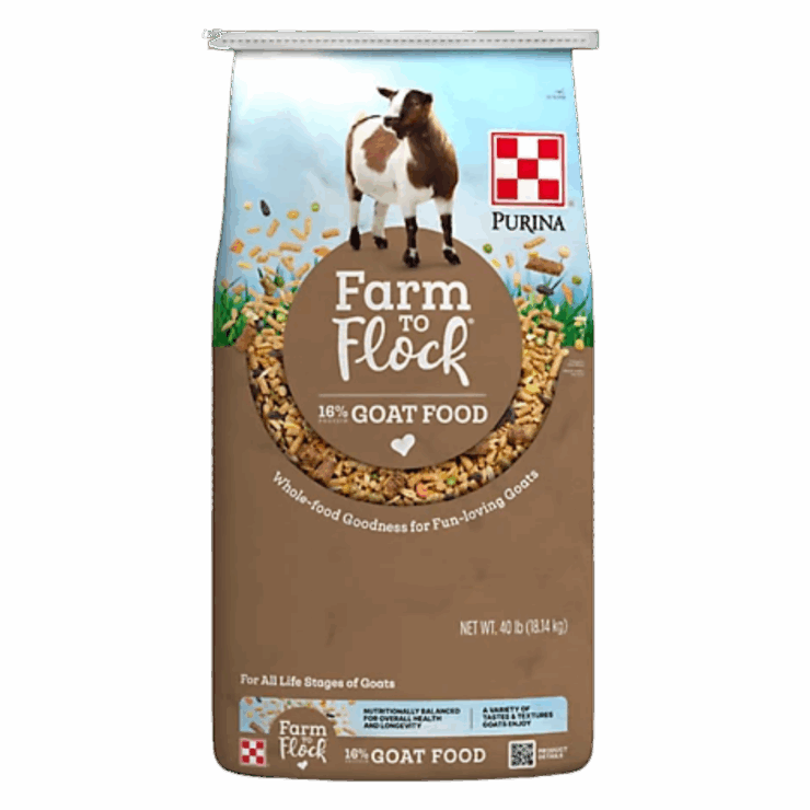 bag of Purina Farm to Flock 16% Goat Food