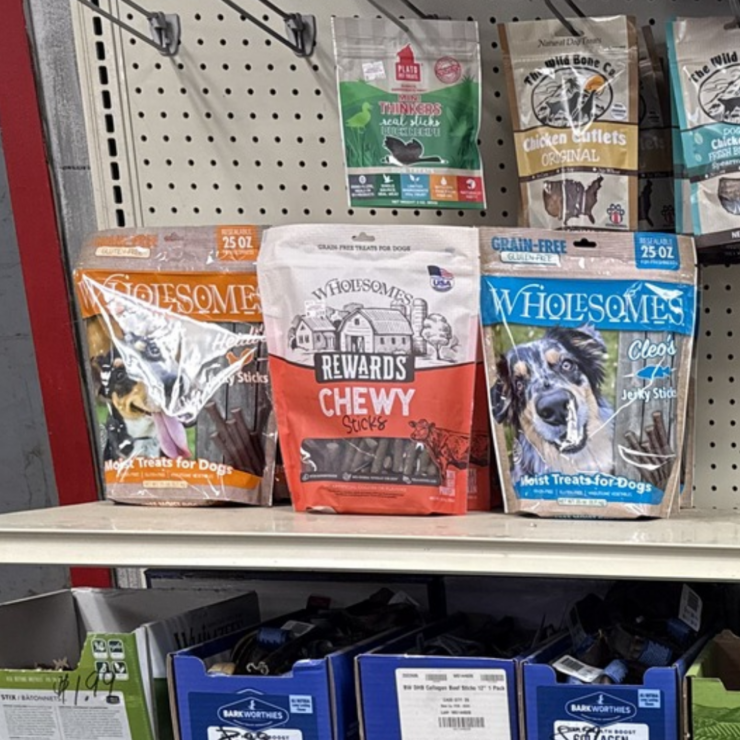 shelf of Wholesomes Dog Treat