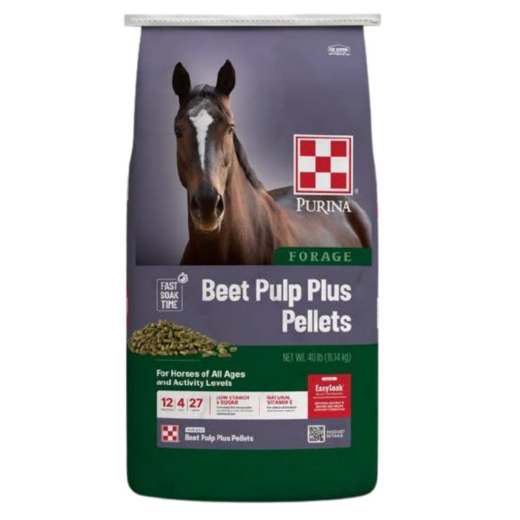 bag of Purina Forage Beet Pulp Plus Pellets
